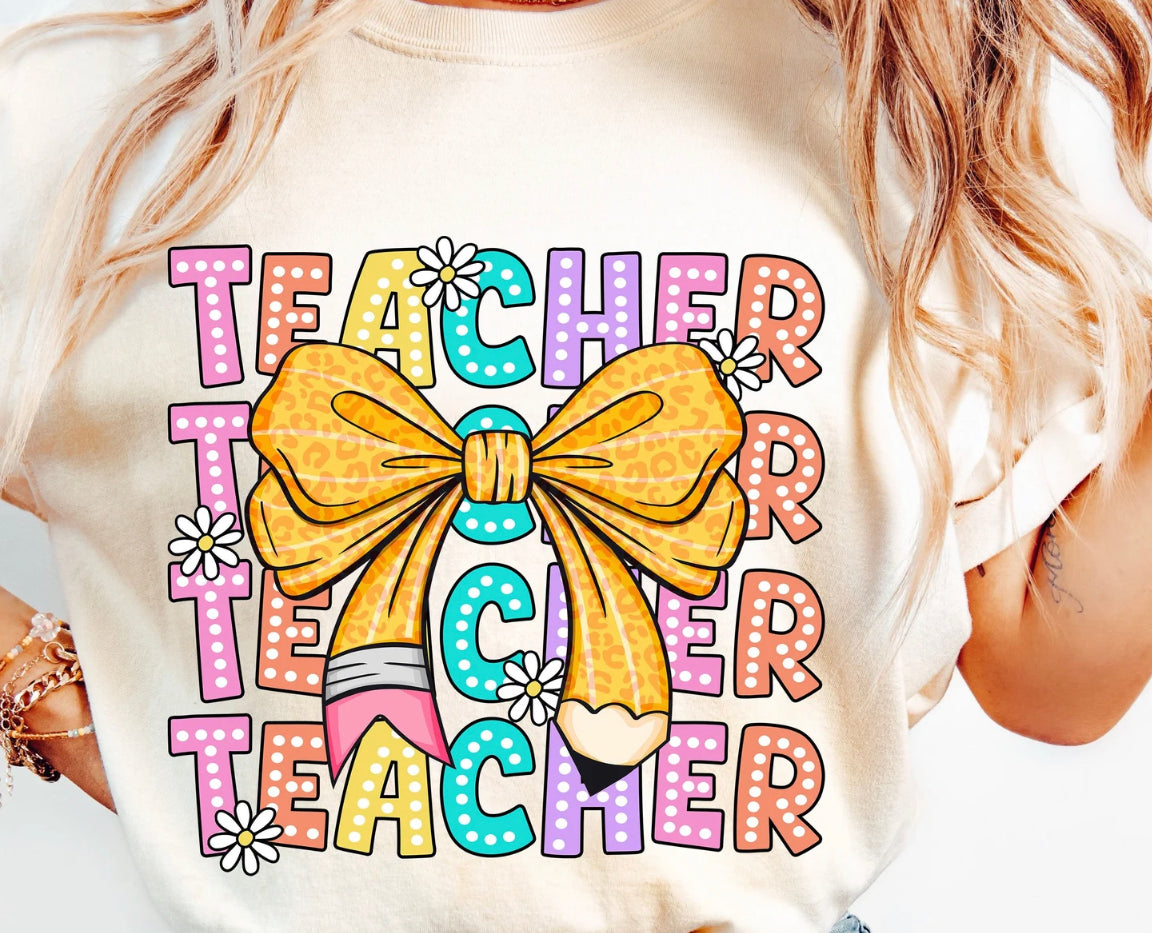 Coquette Teacher t-shirt