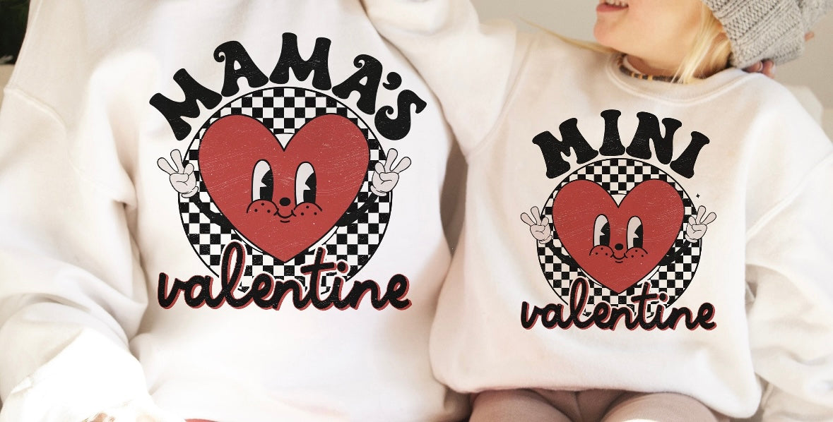 MAMA & MINI matching valentines sweatshirts