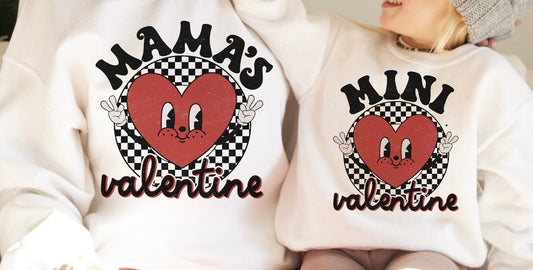 MAMA & MINI matching valentines sweatshirts