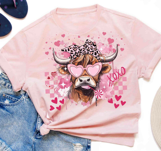 Highland cow Valentine’s Day shirt